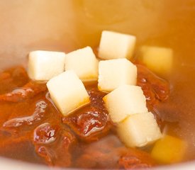 Korean Spicy Rice Cake, Cabbage and Leek Stew