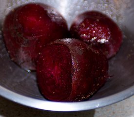 Glazed Roasted Beets, Basil and Goat Cheese Salad