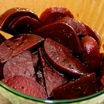 Marinate beets in the balsamic, olive oil, salt and pepper