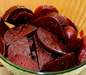 Glazed Roasted Beets, Basil and Goat Cheese Salad