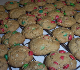 M&M Peanut Butter and Chocolate Cookies