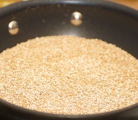 Quinoa Salad with Soy Bean, Roasted Pepper and Nuts