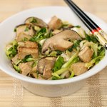 Asian Slaw with Tofu & Shiitake Mushrooms