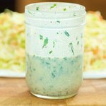 The well seasoned and chilled buttermilk dressing and well drained and dried slaw.