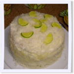 Coconut Cream Cake with Lemon and Lime Filling