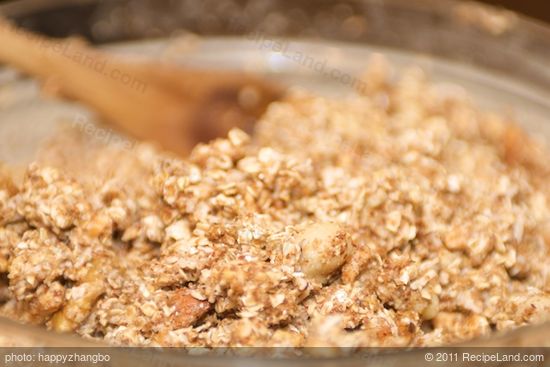 Stir the wet and dry ingredients together until well combined.