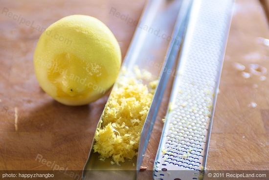 Meanwhile freshly grate some lemon zest.