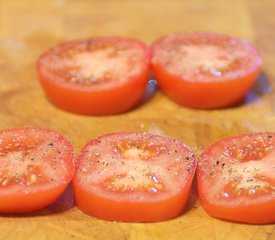 Fried Tomatoes with Mint Couscous