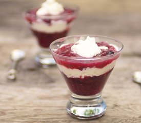 Gingery Blueberry and Rhubarb Fool