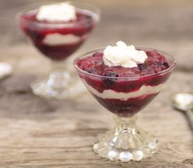 Gingery Blueberry and Rhubarb Fool