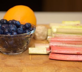 Gingery Blueberry and Rhubarb Fool