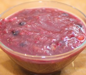 Gingery Blueberry and Rhubarb Fool