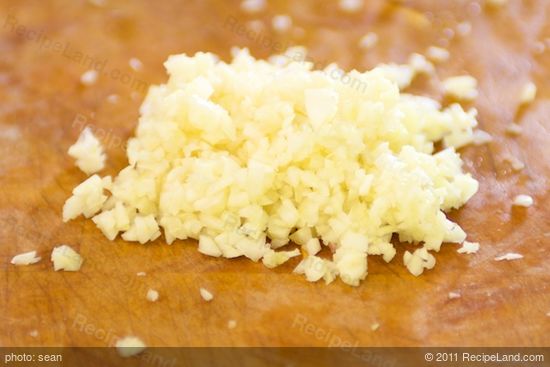 Finely chop the garlic