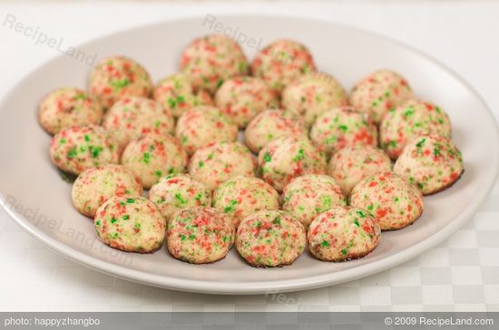 Plate of candy cane Christmas cookies