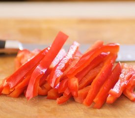 Chinese Fried Rice with Bell Pepper, Peas and Carrots