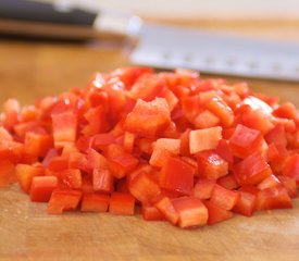 Chinese Fried Rice with Bell Pepper, Peas and Carrots