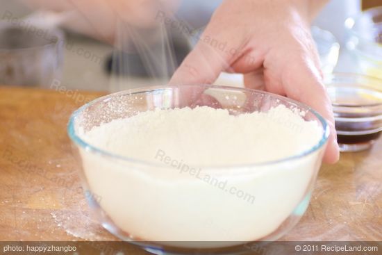 Sift three times and whisk until well mixed. Set aside.