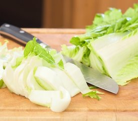 Sichuan Stir-Fried Bok Choy with Red Chilis 