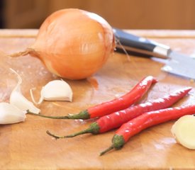 Sichuan Stir-Fried Bok Choy with Red Chilis 