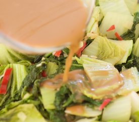 Sichuan Stir-Fried Bok Choy with Red Chilis 