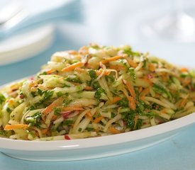 Kohlrabi, Carrot and Radish Slaw with Toasted Cumin Vinaigrette