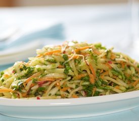 Kohlrabi, Carrot and Radish Slaw with Toasted Cumin Vinaigrette