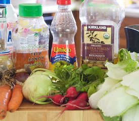 Kohlrabi, Carrot and Radish Slaw with Toasted Cumin Vinaigrette