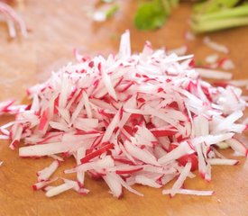 Kohlrabi, Carrot and Radish Slaw with Toasted Cumin Vinaigrette