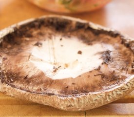 Grilled Portobello Mushrooms with Bruschetta and Mozzarella 