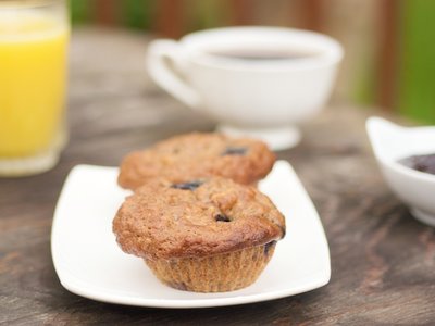 Blueberry, Banana and Apple Oatmeal Muffins