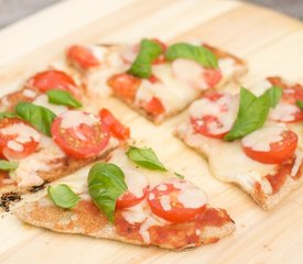 Grilled Tomato and Mozzarella Pizza with Basil