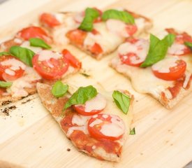 Grilled Tomato and Mozzarella Pizza with Basil