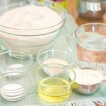 Gather together all the ingredients to make this fantastic pizza dough.