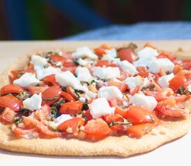 Bruschetta Pizza with Garlic-Olive oil