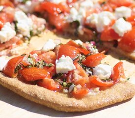 Bruschetta Pizza with Garlic-Olive oil