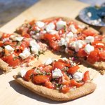 Bruschetta Pizza with Garlic-Olive oil
