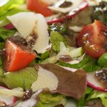 Mixed Greens with Basil-Balsamic Vinaigrette and Parmesan