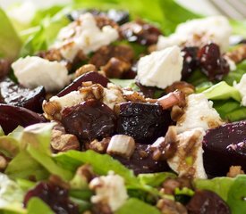 Balsamic-Honey Glazed Beets and Arugula Salad with Goat Cheese