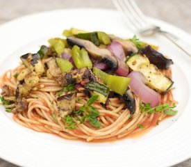 Pasta with Grilled Summer Vegetables