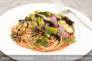 Pasta with Grilled Summer Vegetables