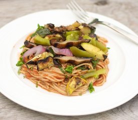 Pasta with Grilled Summer Vegetables