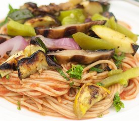 Pasta with Grilled Summer Vegetables