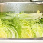then I let the cabbage soak in the water for a while.