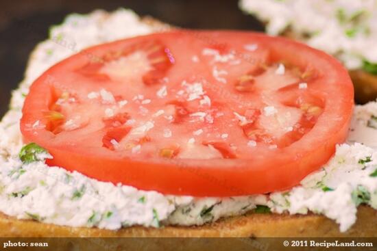Make sure to season that tomato with flaky salt