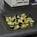 Put the aubergines in a roasting dish with some olive oil