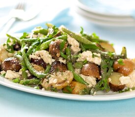 Grilled New Potato and Green Bean Salad with Feta and Olives