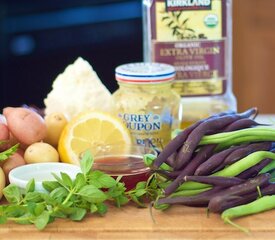 Grilled New Potato and Green Bean Salad with Feta and Olives