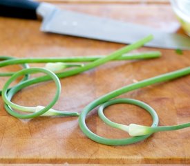 Garlic Scape Stir-fry with Scrambled Eggs