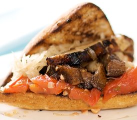 Grilled Portobello Sandwiches with Tomato Jam and Sauerkraut