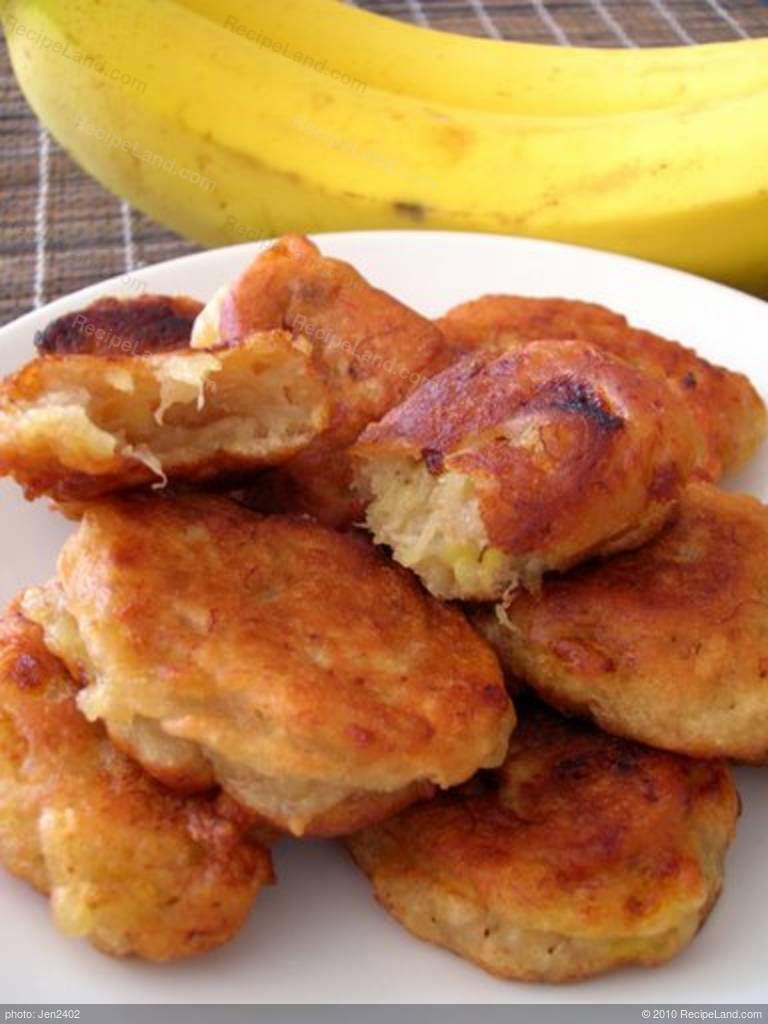 Mashed Banana Fritters Recipe | RecipeLand
